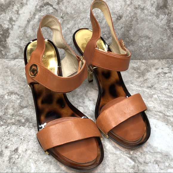 Michael Kors Lani tortoise shell lucite gold heel - Picture 3 of 7